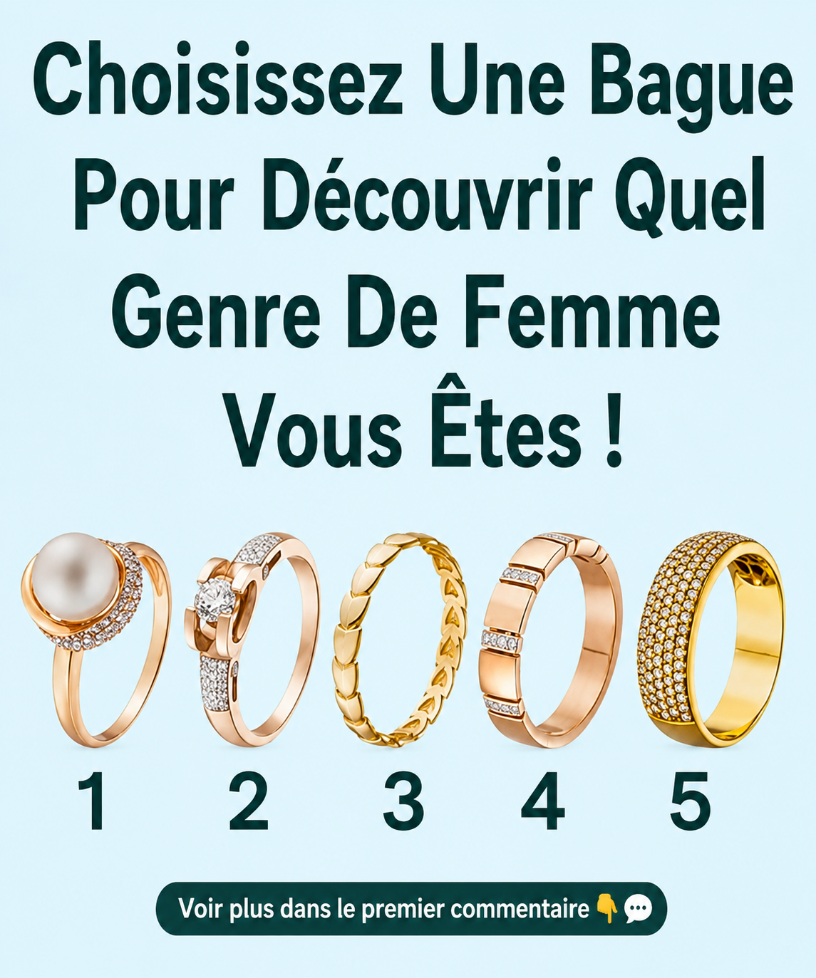 Choisissez une bague et découvrez quel type de femme vous êtes vraiment