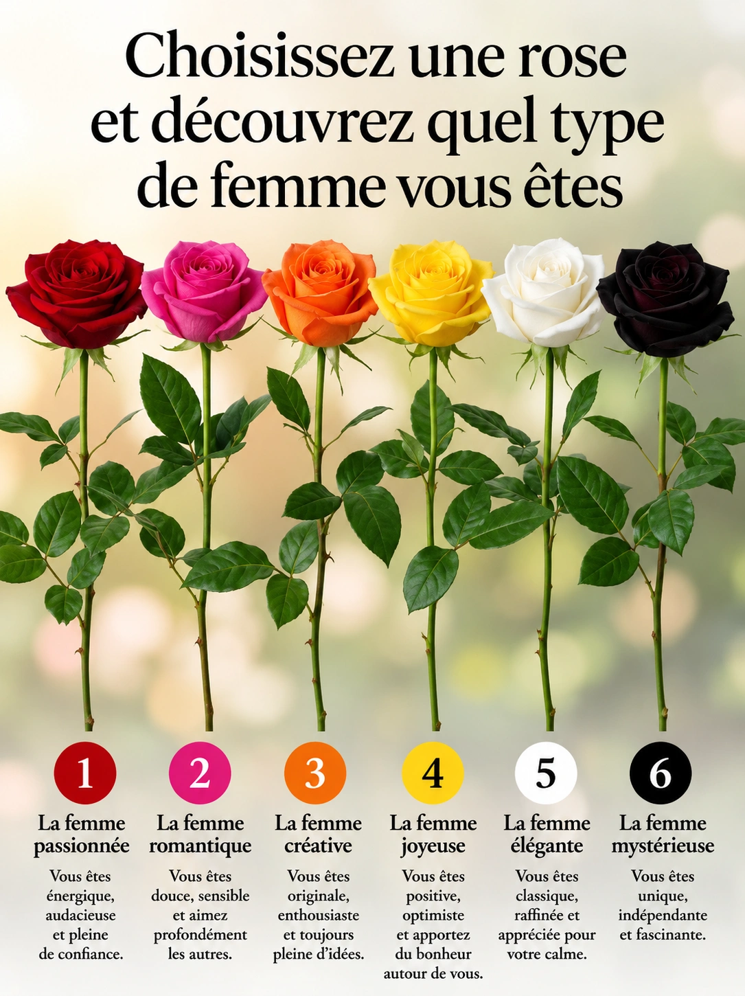 Choisissez une rose et découvrez quel type de femme vous êtes vraiment