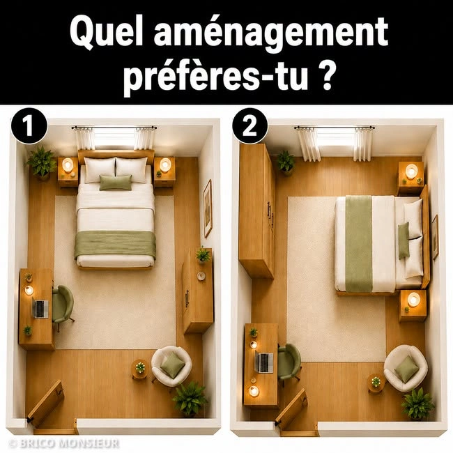 Quel aménagement de chambre préférez-vous