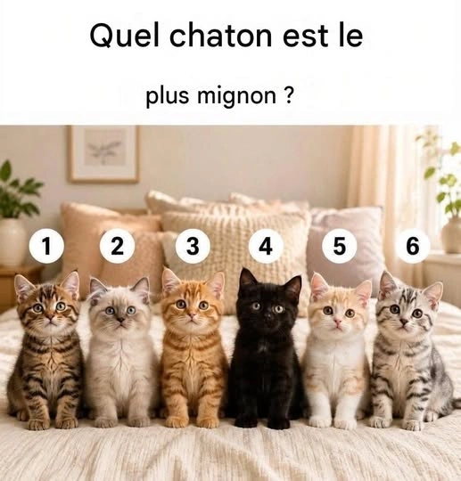 Quel chaton est le plus mignon