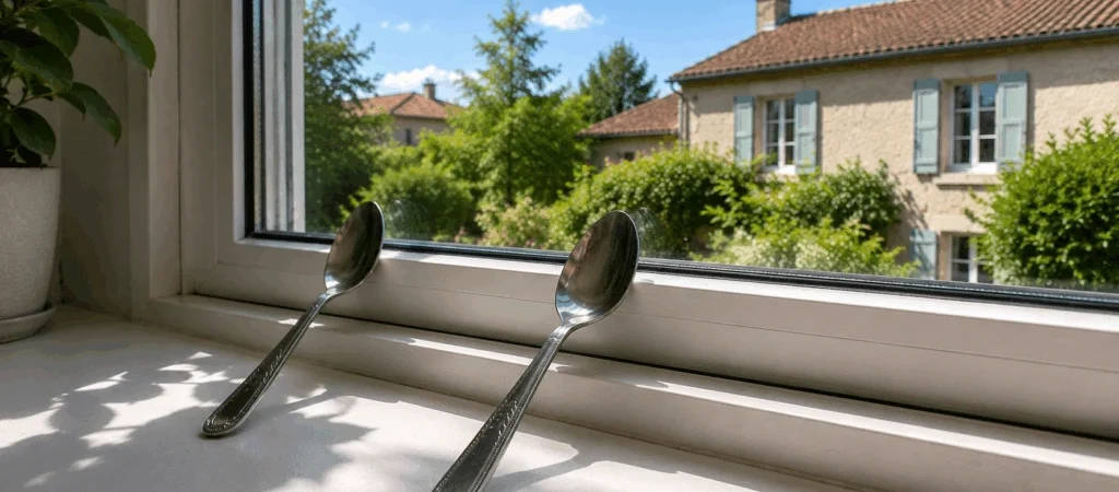 Une cuillère posée à la fenêtre : à quoi sert vraiment cette astuce qui circule partout cet été