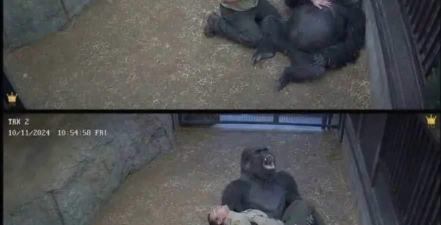 Il s’effondre devant son gorille : ce que l’animal a fait ensuite a sauvé sa vie
