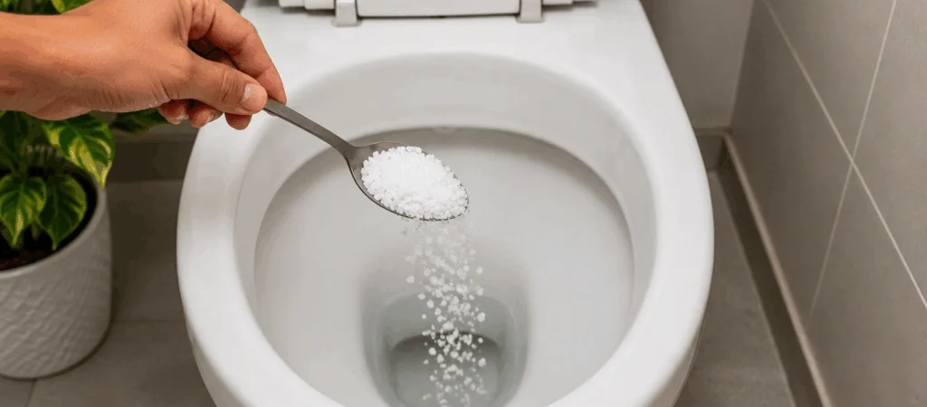 Jeter du sel dans les toilettes : pourquoi c’est recommandé et à quelle fréquence le faire ?
