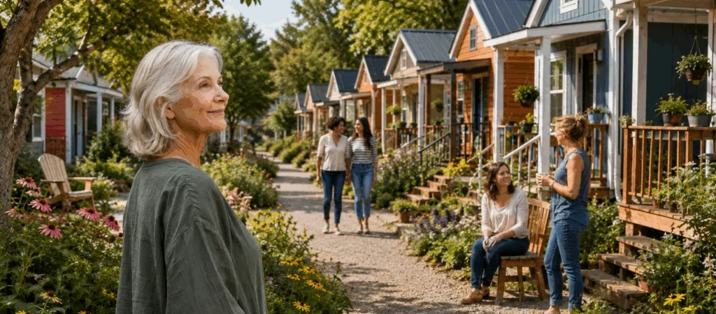 « Plus de 500 femmes sur liste d’attente » : à 70 ans, elle crée un village de tiny houses réservé aux femmes seules pour 390 euros par mois