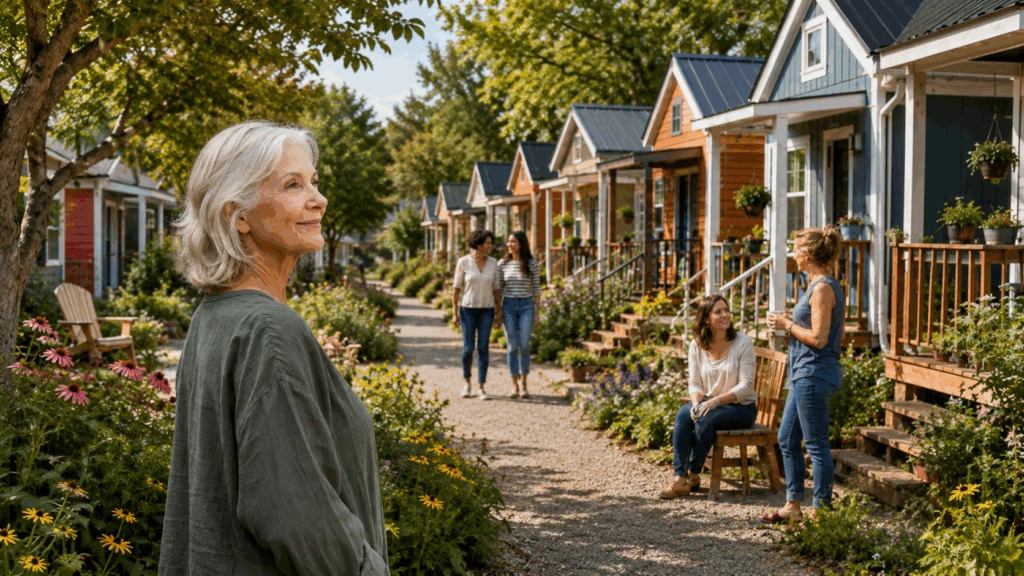 « Plus de 500 femmes sur liste d’attente » : à 70 ans, elle crée un village de tiny houses réservé aux femmes seules pour 390 euros par mois