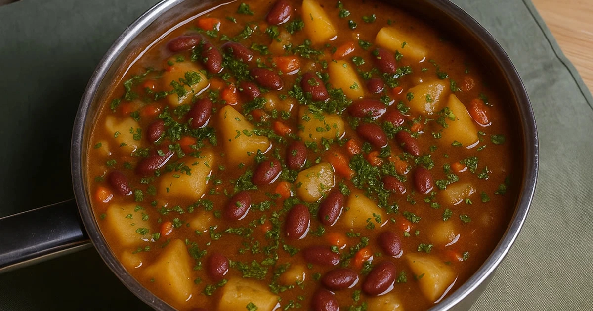Zuppa di fagioli tipo spezzatino