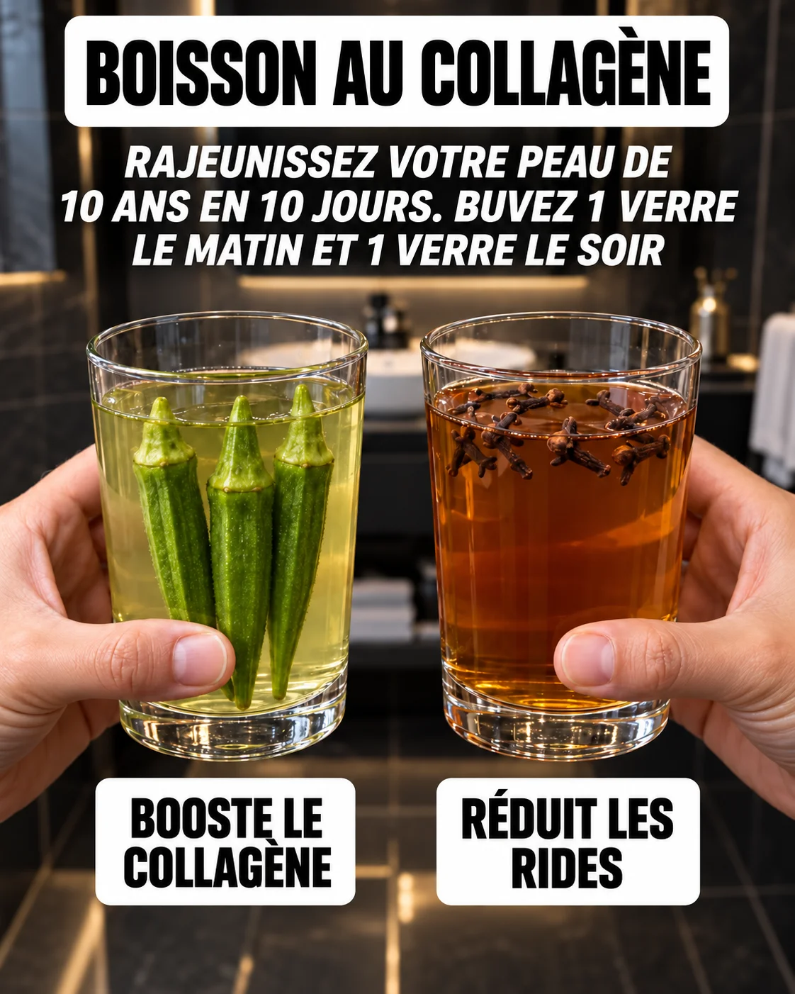 Boissons naturelles pour une peau rajeunie