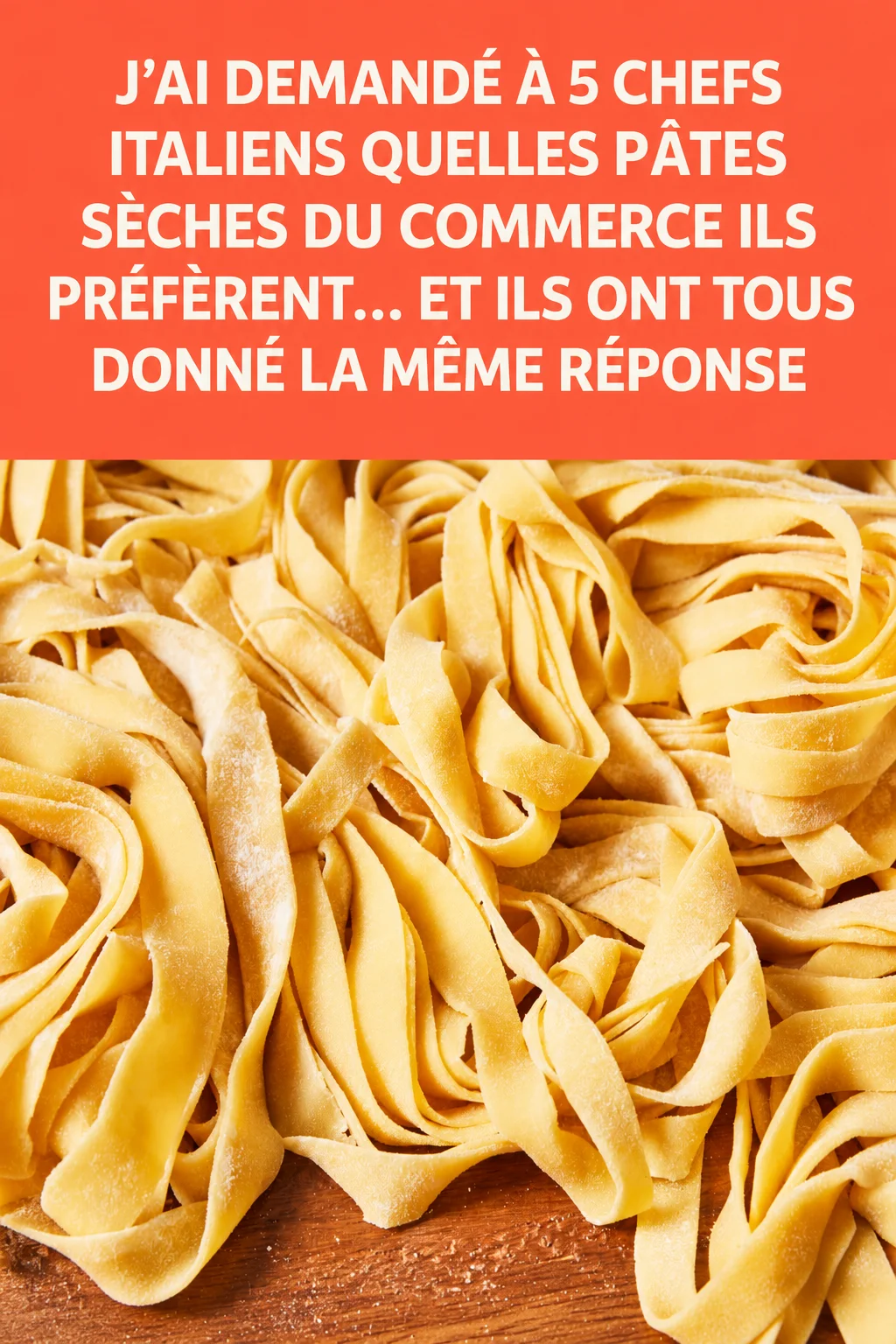 Le choix unanime des chefs italiens