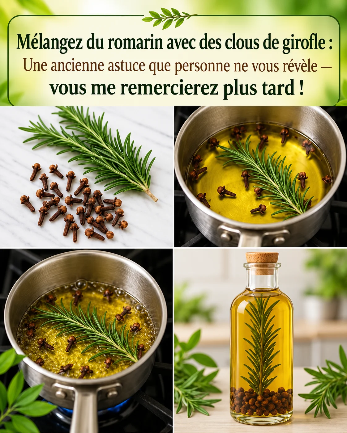 Romarin et clous de girofle astuce maison