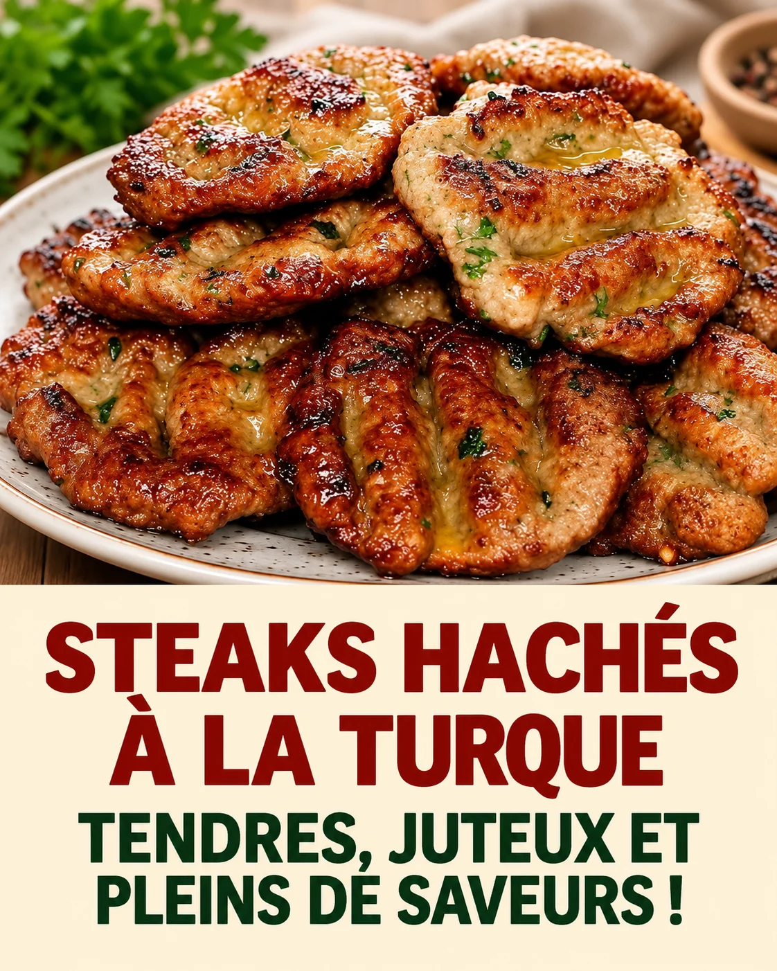 Steaks hachés à la turque gourmands